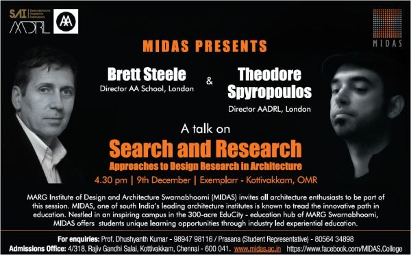 Architecture event,architecture college in chennai,MIDAS,Marg institute of design and architecture swarnabhoomi